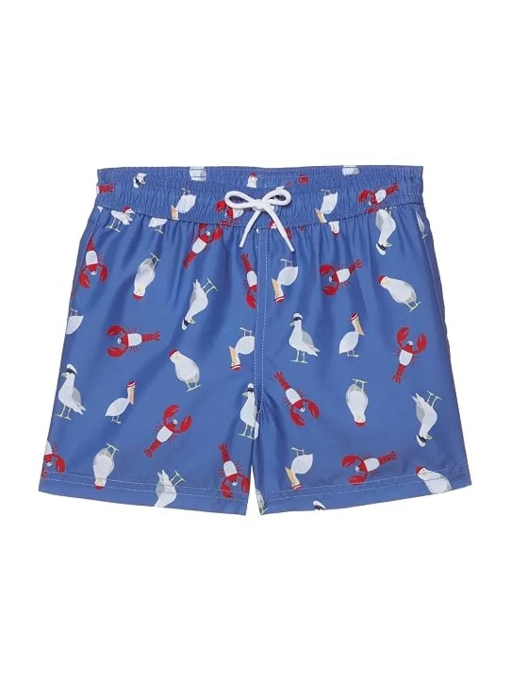 Boy’s Jamie and Jack Blue Seagull & Lobster Swim Shorts